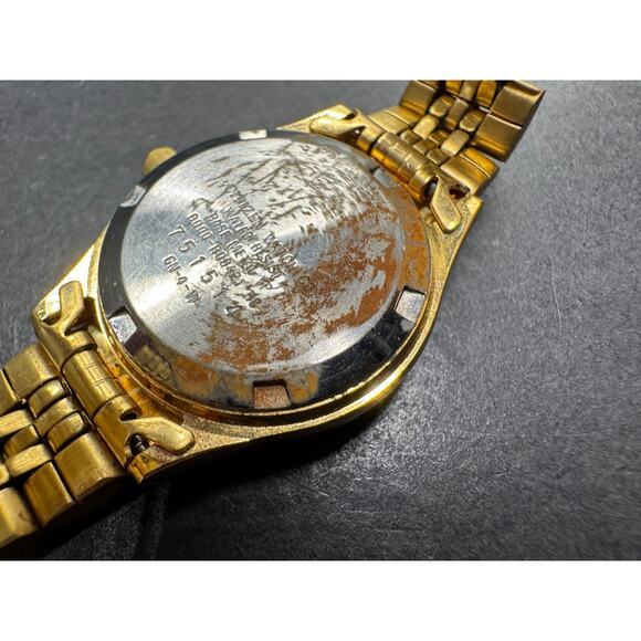 Citizen Quartz Watch 25mm Gold Dial Gold Tone Day Date Round 6000-R00421 main image 5